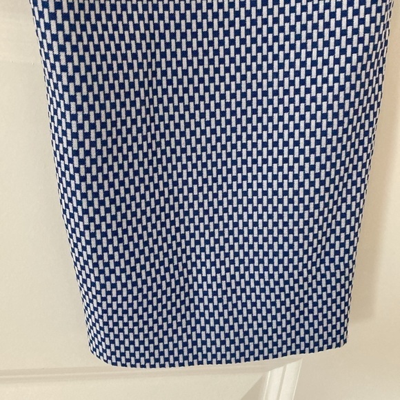 Banana Republic Factory 4 ankle pants Sloan curvy fit blue white - Picture 11 of 14